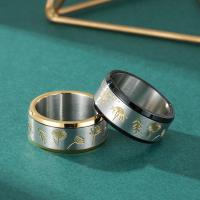 Partículas de acero anillo, pulido, Joyería & diverso tamaño para la opción & para hombre, más colores para la opción, 10mm, Vendido por UD