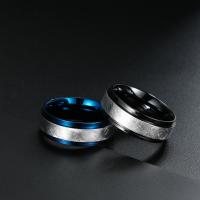 Partículas de acero anillo, pulido, Joyería & diverso tamaño para la opción & para hombre, más colores para la opción, 8mm, Vendido por UD