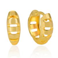 Brass Huggie Anneau d'oreille, laiton, Placage, styles différents pour le choix & pavé de micro zircon & pour femme & creux, plus de couleurs à choisir, Vendu par paire
