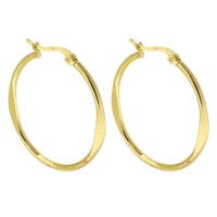 Stainless Steel Hoop Earring, 316 Stainless Steel, Round, Vacuum Plating, 6 pieces & fashion jewelry & for woman, golden 
