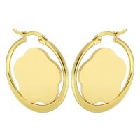 Stainless Steel Hoop Earring, 316 Stainless Steel, Round, Vacuum Plating, 6 pieces & fashion jewelry & for woman, golden 