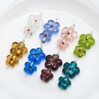 Silver Foil Lampwork Beads, Flower, DIY 