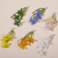 Kristall Schmuck Anhänger, mit Glasperlen, Weizen, handgemacht, DIY, mehrere Farben vorhanden, 70mm, verkauft von PC