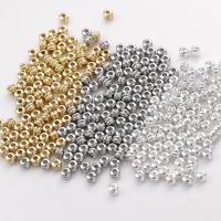 perla de cobre, metal, Esférico, chapado, Bricolaje, más colores para la opción, 4mm, 10PCs/Bolsa, Vendido por Bolsa