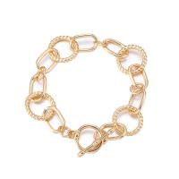Fashion Zinc Alloy Bracelets, gold color plated, fashion jewelry & Unisex, 195mm 