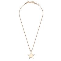 Collier de chaîne de chandail en laiton, étoile, Placage de couleur d'or, bijoux de mode & pour femme, Or, 470mm, Vendu par PC