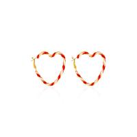 Zinc Alloy Leverback Earring, Heart, gold color plated, fashion jewelry & for woman 