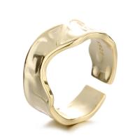 925 Sterling Silver Cuff Finger Ring, gold color plated, Adjustable & for woman, US Ring 