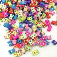 Polymer Clay Jewelry Beads, Bear, DIY, mixed colors 