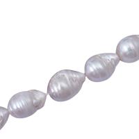 Perles nacres baroques de culture d'eau douce , perle d'eau douce cultivée, DIY, blanc, 12-15mm, Environ Vendu par brin