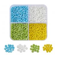 Perles en verre rocaille opaque, perles de rocaille en verre, avec Boîte en plastique, DIY, plus de couleurs à choisir Environ îte, Vendu par boîte