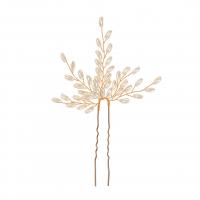 Hair Stick, Zinc Alloy, with Plastic Pearl, fashion jewelry & for woman 