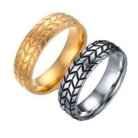 Partículas de acero anillo, pulido, Joyería & diverso tamaño para la opción & para hombre, más colores para la opción, 6x2mm, Vendido por UD