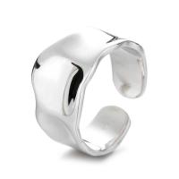 925 Sterling Silver Cuff Finger Ring, plated, Adjustable & for woman & hammered US Ring 