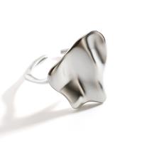 925 Sterling Silver Cuff Finger Ring, plated, Adjustable & for woman US Ring 