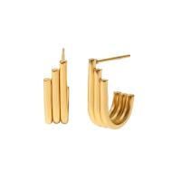 Stainless Steel Stud Earring, 304 Stainless Steel, Vacuum Ion Plating, fashion jewelry & polished & for woman, golden 