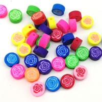 Polymer Clay Jewelry Beads, Rose, DIY, mixed colors, 10mm, Approx 