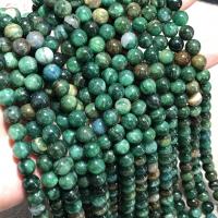 Seraphinite Beads, Round, DIY green Approx 38 cm 