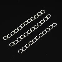 Iron Extender Chain, plated, DIY 3.5x45-55mm, Approx 
