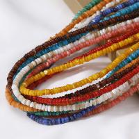 Natural Freshwater Shell Beads, Flat Round, DIY 3-4mm Approx 14.96 Inch 