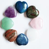 Decoración de semi piedras preciosas, Corazón, pulido, diferentes materiales para la opción, 25x25x10mm, Vendido por UD