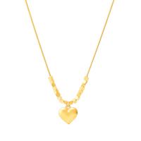 Titanium Steel Jewelry Necklace, with 1.97inch extender chain, Heart, Vacuum Ion Plating, fashion jewelry & for woman, golden Approx 15.75 Inch 