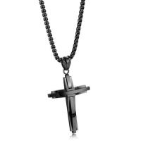 Titanium Steel Jewelry Necklace, Cross, Vacuum Ion Plating, fashion jewelry & Unisex cm 
