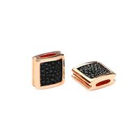 Brass Spacer Beads, with Leather, plated 10mm 