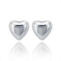 Stainless Steel Stud Earring, 304 Stainless Steel, Heart, polished, fashion jewelry & for woman, original color 