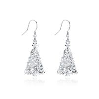 Christmas Earrings, 304 Stainless Steel, Christmas Tree, Vacuum Ion Plating, Christmas Design & for woman & hollow 