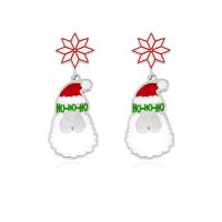 Christmas Earrings, 304 Stainless Steel, Vacuum Ion Plating, Christmas Design & for woman 