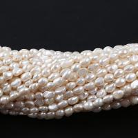Baroque Cultured Freshwater Pearl Beads, DIY, white, 6-7mm Approx 14-15 Inch 