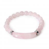 Gemstone Bracelets, Natural Stone, with 304 Stainless Steel, Round & Unisex Approx 18.5-19 cm 
