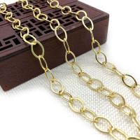Brass Oval Chain, gold color plated, DIY Approx 