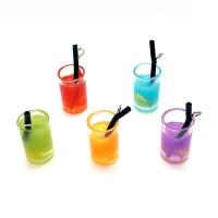 Glas Anhänger, mit Harz, Tasse, Epoxidharzklebstoff, unisex, keine, 11x18mm, ca. 100PCs/Tasche, verkauft von Tasche