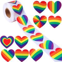 Copper Printing Paper Sealing Sticker, with Adhesive Sticker, Heart, DIY mixed colors 