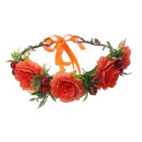 Bridal Hair Wreath, Cloth, Flower, Adjustable & wedding gift & for woman 220mm 