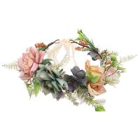 Bridal Hair Wreath, Cloth, Flower, Adjustable & wedding gift & for woman 