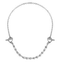 Stainless Steel Chain Necklace, 304 Stainless Steel, Vacuum Plating, Unisex .53 Inch 