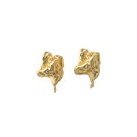Brass Earring Drop Component, irregular, plated, DIY 