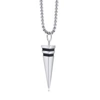 304 Stainless Steel Necklace, Conical, anoint, fashion jewelry & for man, original color Approx 23.62 Inch 