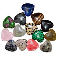 Decoración de semi piedras preciosas, Corazón, diferentes materiales para la opción, 20mm, Vendido por UD