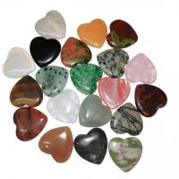 Decoración de semi piedras preciosas, Corazón, pulido, diferentes materiales para la opción, 25x6mm, Vendido por UD