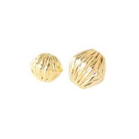 perla de cobre, metal, Rombo, 18K chapado en oro, Bricolaje & diverso tamaño para la opción, dorado, agujero:aproximado 1mm, 50PCs/Bolsa, Vendido por Bolsa