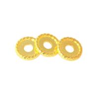 Zinc Alloy Spacer Beads, Flat Round, gold color plated, DIY golden 