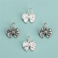 Sterling Silver Pendants, 925 Sterling Silver, Bowknot, DIY Approx 4mm 
