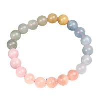 Morganite Bracelet, Round, for woman, mixed colors, 8mm cm 