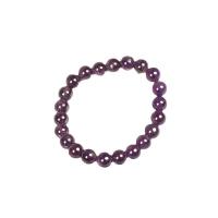 Amethyst Bracelet, Round, for woman, purple, 8mm 