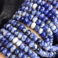 Blue Speckle Stone Beads, Abacus, polished, DIY blue cm 