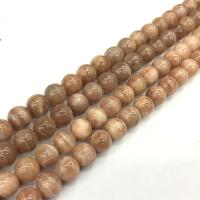 Sonnenstein Perle, rund, DIY & verschiedene Größen vorhanden, gemischte Farben, Länge:ca. 38 cm, verkauft von Strang